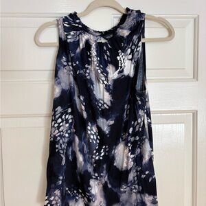 Simply Vera Vera Wang Blue and White Top